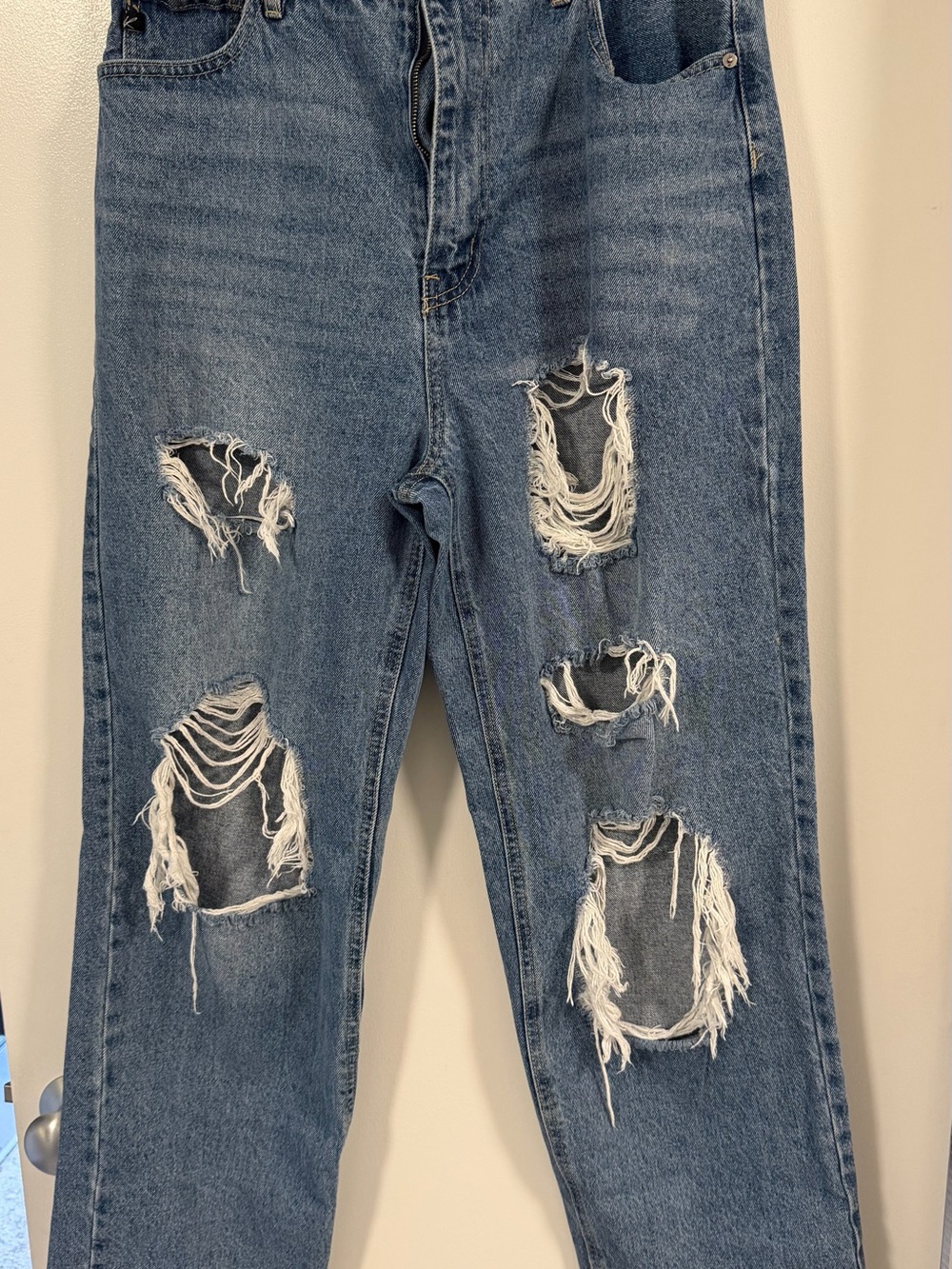 KanCan Blue Distressed Boyfriend Jeans